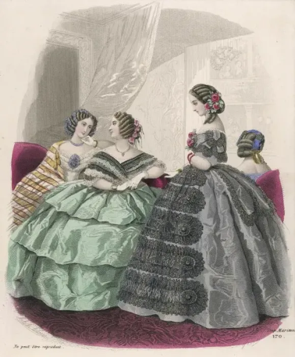 Framed Print : Opera Dress 1859 Framed Print : Opera Dress 1859