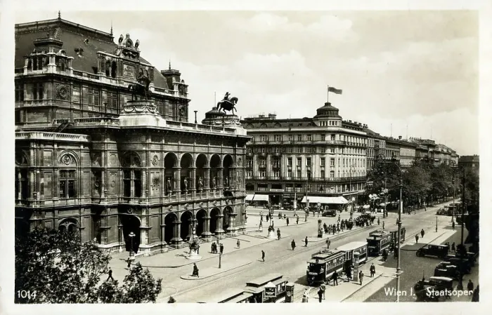 Framed Print : The Opera House and Bristol Hotel, Vienna, Austria Framed Print : The Opera House and Bristol Hotel, Vienna, Austria
