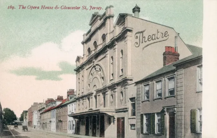 Framed Print : The Opera House and Gloucester Street, Jersey Framed Print : The Opera House and Gloucester Street, Jersey