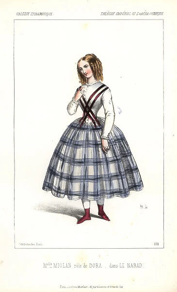 Opera singer Mlle Miolan as Dora in Le Nabab