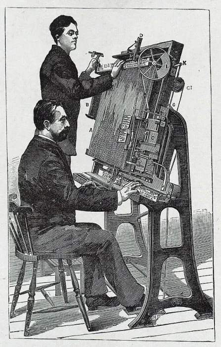 Framed Print : Operators of a Type Composing Machine Framed Print : Operators of a Type Composing Machine