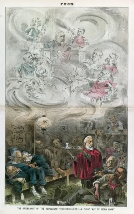 Framed Print : The opium-joint of the Republican irreconcilables - a cheap Framed Print : The opium-joint of the Republican irreconcilables - a cheap