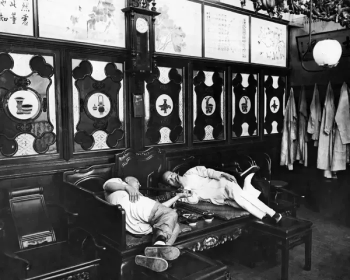 Framed Print : Two opium smokers, China Framed Print : Two opium smokers, China