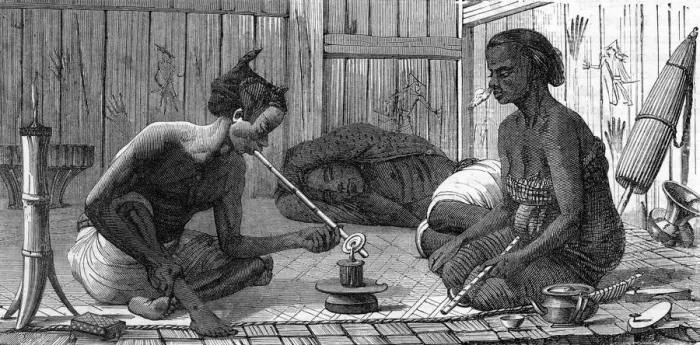Framed Print : OPIUM SMOKERS, MALAYSIA Framed Print : OPIUM SMOKERS, MALAYSIA