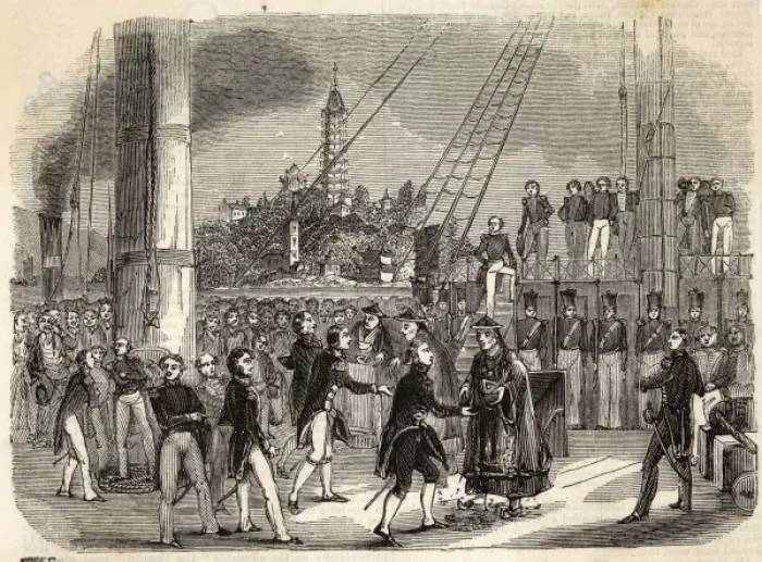 Framed Print : Opium Wars / Nanking 1842 Framed Print : Opium Wars / Nanking 1842