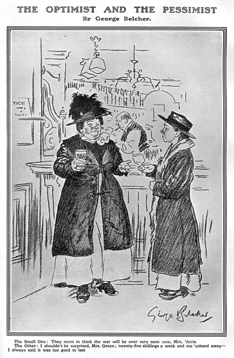 Framed Print : The Optimist & the Pessimist by George Belcher, WW1 Framed Print : The Optimist & the Pessimist by George Belcher, WW1