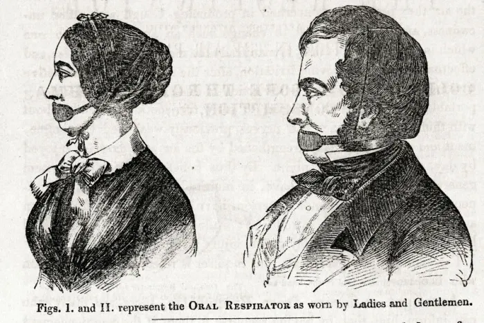 Framed Print : Oral Respirators for Ladies and Gentlemen Framed Print : Oral Respirators for Ladies and Gentlemen