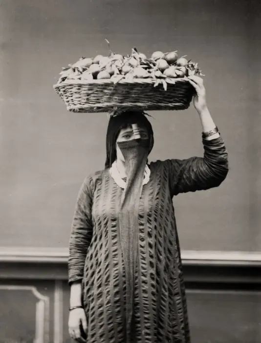 Framed Print : Orange merchant - woman with a basket of fruit Egypt Framed Print : Orange merchant - woman with a basket of fruit Egypt