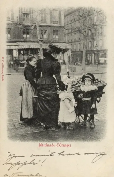 Framed Print : Orange Seller - Paris, France