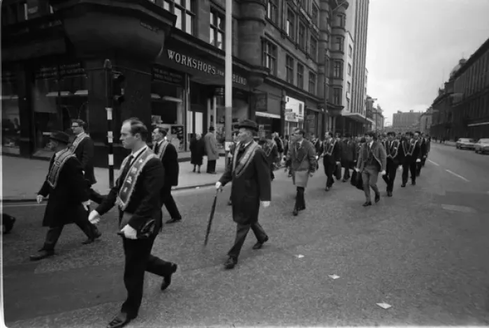 Framed Print : Orangemen on parade, Belfast, Northern Ireland Framed Print : Orangemen on parade, Belfast, Northern Ireland