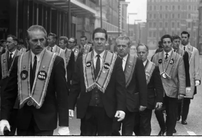 Framed Print : Orangemen on parade, Belfast, Northern Ireland Framed Print : Orangemen on parade, Belfast, Northern Ireland