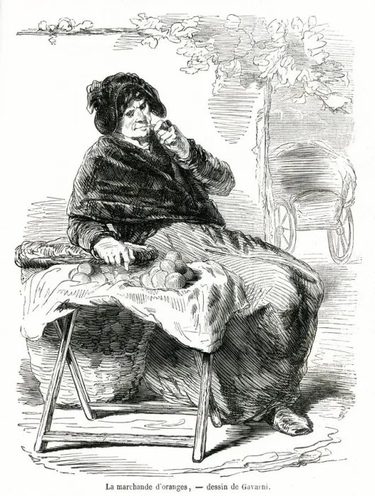 Framed Print : Oranger seller in London 1851 Framed Print : Oranger seller in London 1851