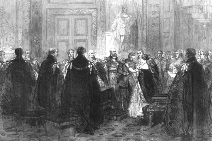 Framed Print : Order of the Garter bestowed at Windsor Castle Chapter Room Framed Print : Order of the Garter bestowed at Windsor Castle Chapter Room