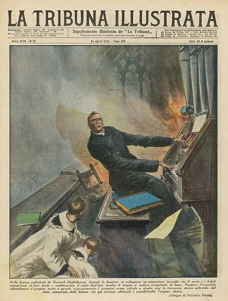 Organist Plays with Fire