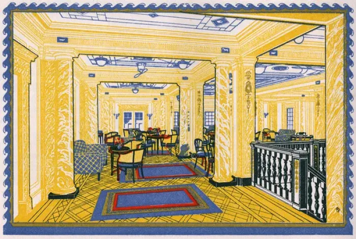 Framed Print : Orient Line steamship interior Framed Print : Orient Line steamship interior