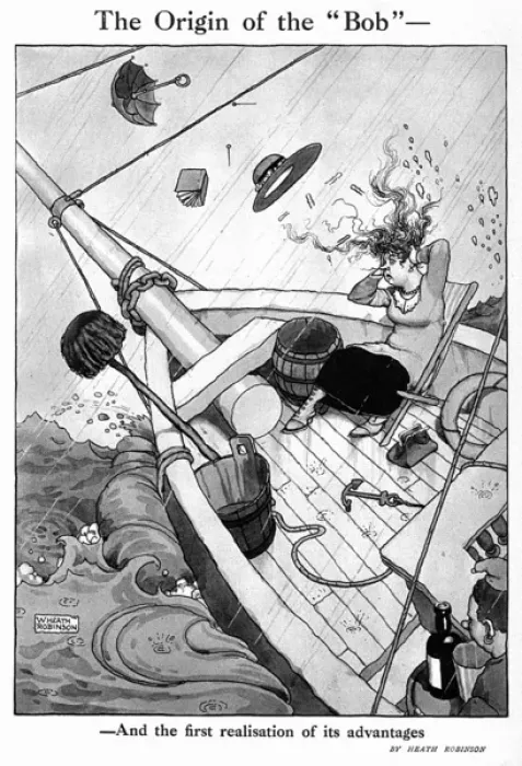 Framed Print : The Origin of the Bob by William Heath Robinson