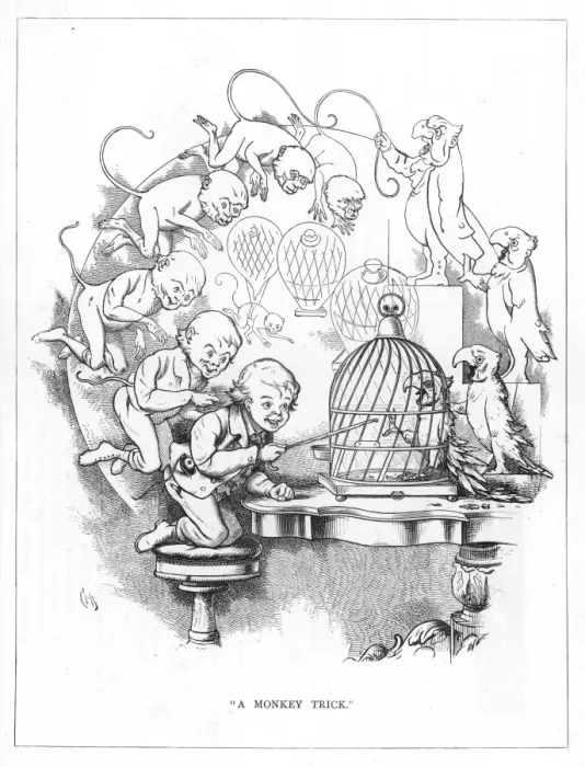 Framed Print : Origin Species, CH Bennett, Naughty boy - monkey Framed Print : Origin Species, CH Bennett, Naughty boy - monkey