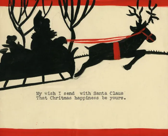 Framed Print : Original Artwork - Christmas card design - Santa and sleigh Framed Print : Original Artwork - Christmas card design - Santa and sleigh