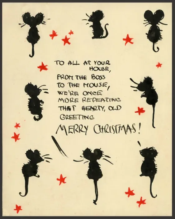 Framed Print : Original Artwork - Christmas greetings from eight mice Framed Print : Original Artwork - Christmas greetings from eight mice