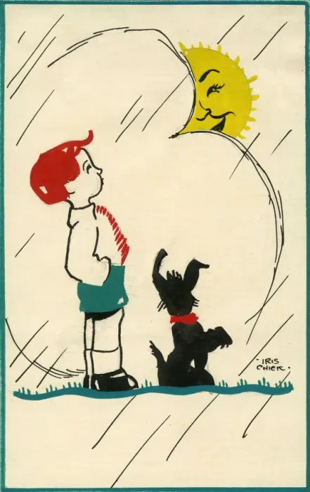 Framed Print : Original Artwork - Easter postcard for children Framed Print : Original Artwork - Easter postcard for children