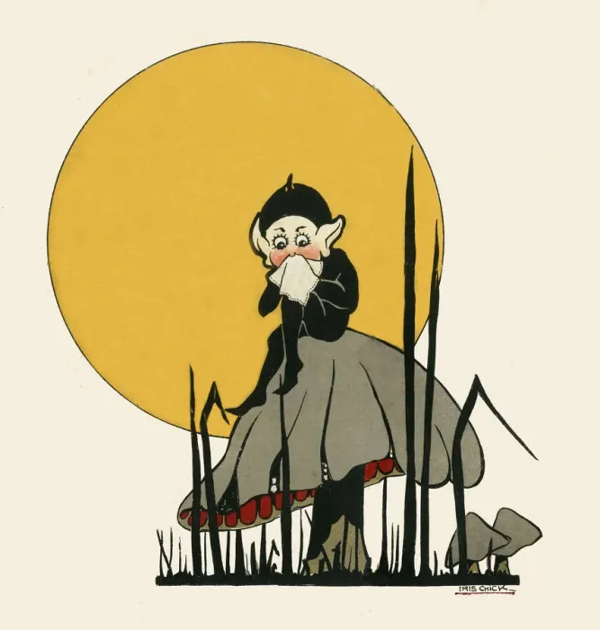Framed Print : Original Artwork - A little gnome blowing his nose Framed Print : Original Artwork - A little gnome blowing his nose