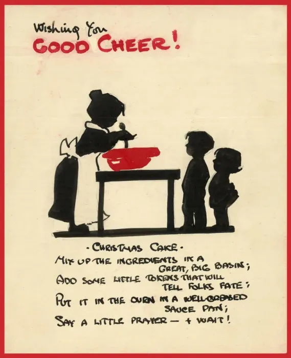 Framed Print : Original Artwork - Stirring the Christmas cake mixture Framed Print : Original Artwork - Stirring the Christmas cake mixture