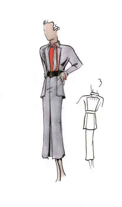 Framed Print : Original Fashion Illustration by Dora Sprinzel Framed Print : Original Fashion Illustration by Dora Sprinzel