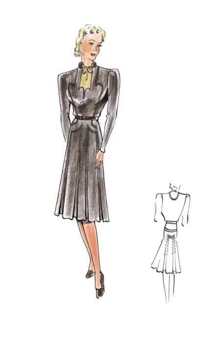 Framed Print : Original Fashion Illustration by Dora Sprinzel Framed Print : Original Fashion Illustration by Dora Sprinzel