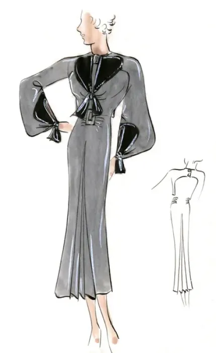 Framed Print : Original Fashion Illustration by Dora Sprinzel Framed Print : Original Fashion Illustration by Dora Sprinzel