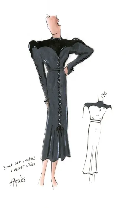 Framed Print : Original Fashion Illustration by Dora Sprinzel Framed Print : Original Fashion Illustration by Dora Sprinzel