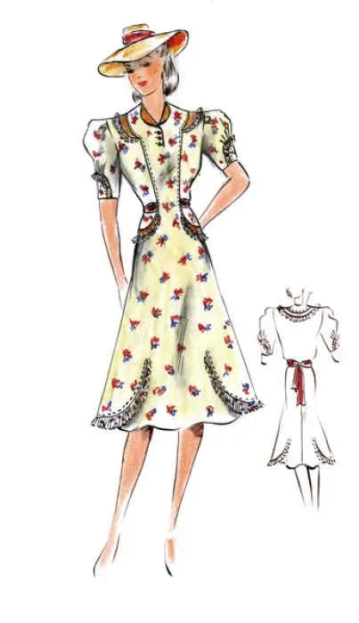 Framed Print : Original Fashion Illustration by Dora Sprinzel Framed Print : Original Fashion Illustration by Dora Sprinzel