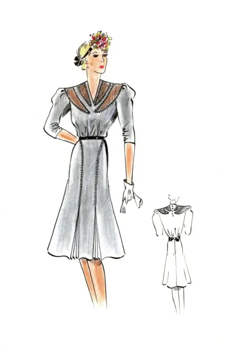 Framed Print : Original Fashion Illustration by Dora Sprinzel Framed Print : Original Fashion Illustration by Dora Sprinzel