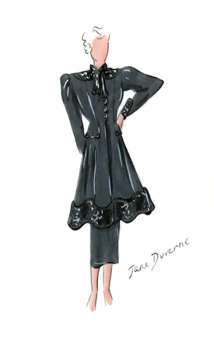 Framed Print : Original Fashion Illustration by Dora Sprinzel Framed Print : Original Fashion Illustration by Dora Sprinzel