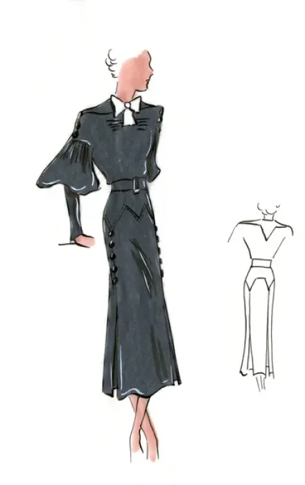 Framed Print : Original Fashion Illustration by Dora Sprinzel Framed Print : Original Fashion Illustration by Dora Sprinzel