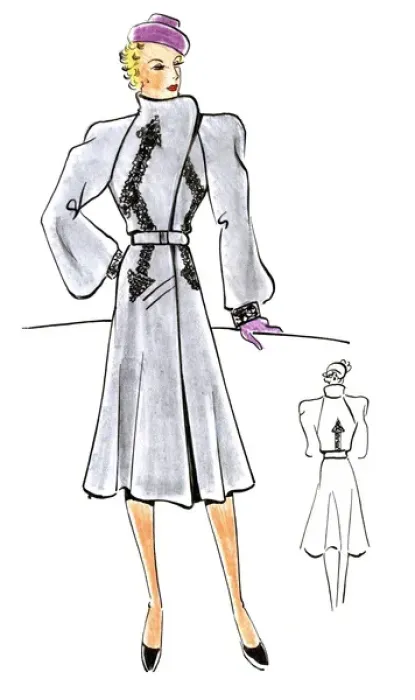 Framed Print : Original Fashion Illustration by Dora Sprinzel Framed Print : Original Fashion Illustration by Dora Sprinzel