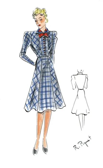 Framed Print : Original Fashion Illustration by Dora Sprinzel Framed Print : Original Fashion Illustration by Dora Sprinzel