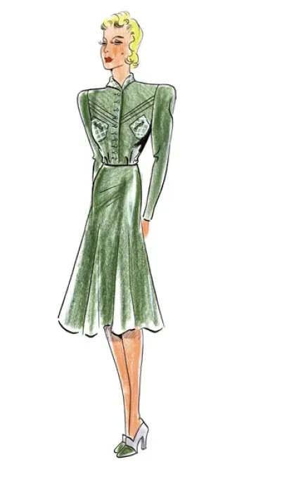 Framed Print : Original Fashion Illustration by Dora Sprinzel Framed Print : Original Fashion Illustration by Dora Sprinzel