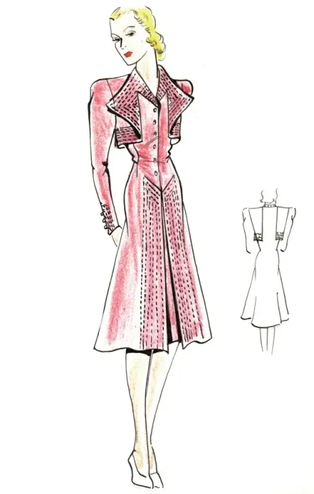 Framed Print : Original Fashion Illustration by Dora Sprinzel Framed Print : Original Fashion Illustration by Dora Sprinzel
