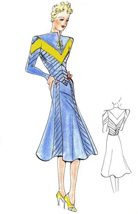 Framed Print : Original Fashion Illustration by Dora Sprinzel Framed Print : Original Fashion Illustration by Dora Sprinzel