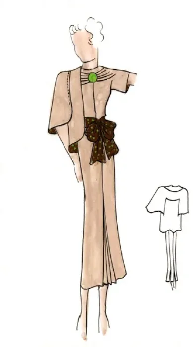 Framed Print : Original Fashion Illustration by Dora Sprinzel Framed Print : Original Fashion Illustration by Dora Sprinzel