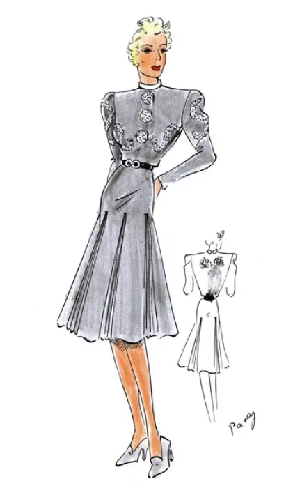 Framed Print : Original Fashion Illustration by Dora Sprinzel Framed Print : Original Fashion Illustration by Dora Sprinzel
