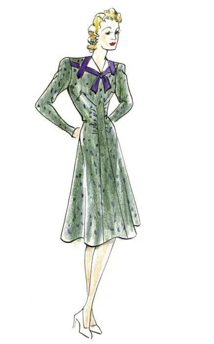 Framed Print : Original Fashion Illustration by Dora Sprinzel Framed Print : Original Fashion Illustration by Dora Sprinzel