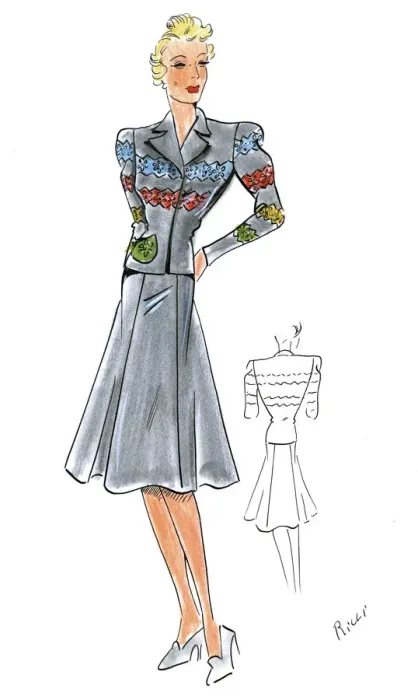 Framed Print : Original Fashion Illustration by Dora Sprinzel Framed Print : Original Fashion Illustration by Dora Sprinzel