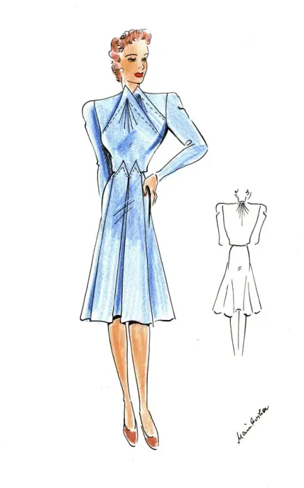Framed Print : Original Fashion Illustration by Dora Sprinzel Framed Print : Original Fashion Illustration by Dora Sprinzel