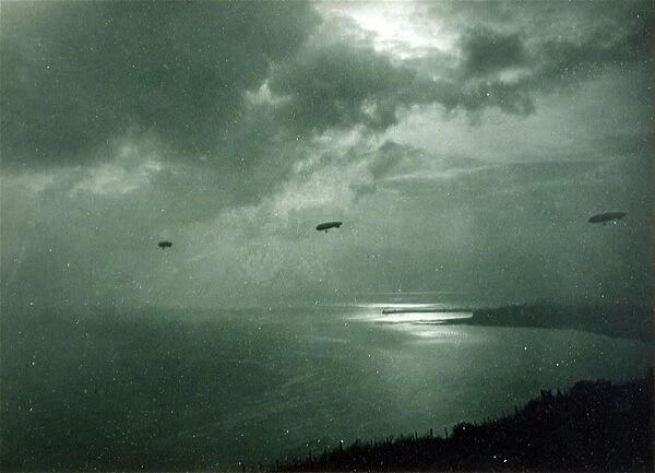 Original photograph of the airships SS8 SS11 and SS12