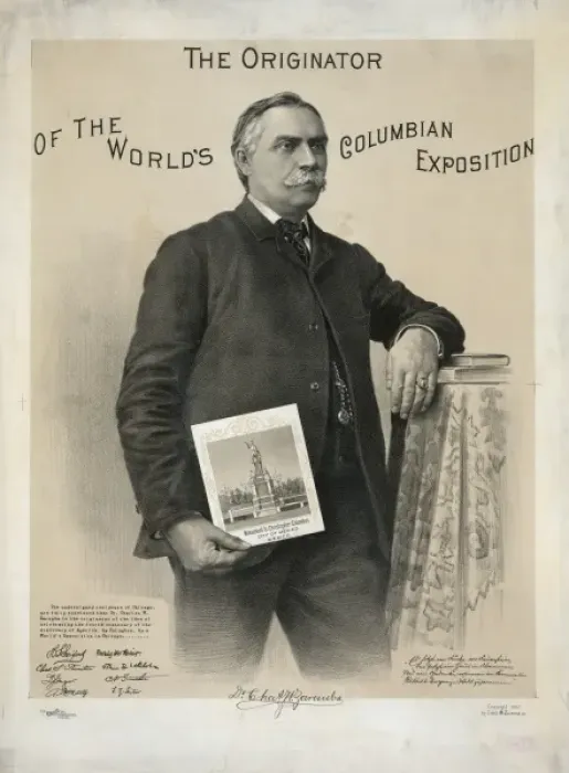Framed Print : The originator of the worlds Columbian exposition Framed Print : The originator of the worlds Columbian exposition