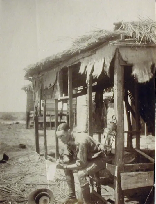 Framed Print : Ormerod Maxwell Ayrton in deserted Arab village, WW1 Framed Print : Ormerod Maxwell Ayrton in deserted Arab village, WW1