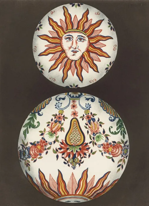 Framed Print : Ornamental ceramic sphere from Sinceny, France Framed Print : Ornamental ceramic sphere from Sinceny, France