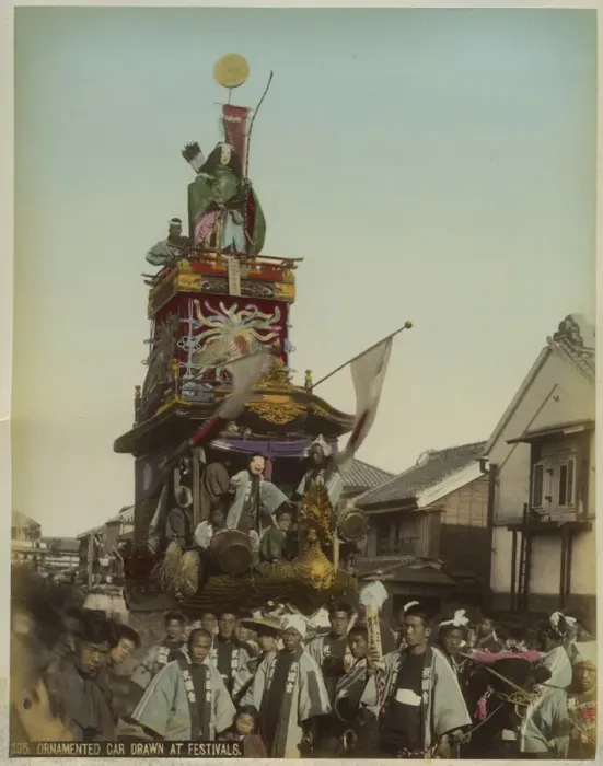 Framed Print : Ornamental float drawn at festivals Framed Print : Ornamental float drawn at festivals