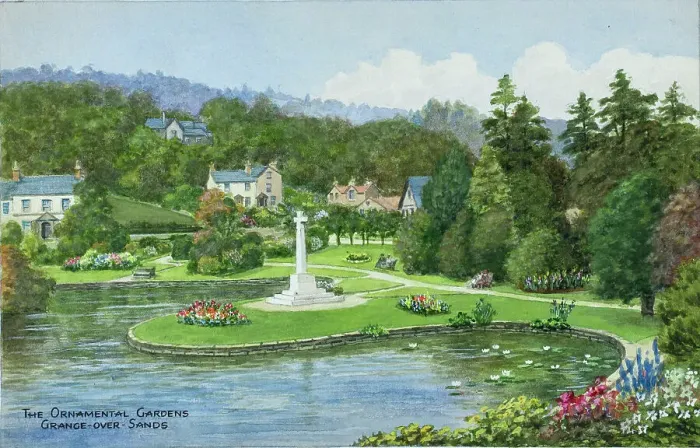 Framed Print : Ornamental Gardens, Grange over Sands, Morecambe Bay Framed Print : Ornamental Gardens, Grange over Sands, Morecambe Bay